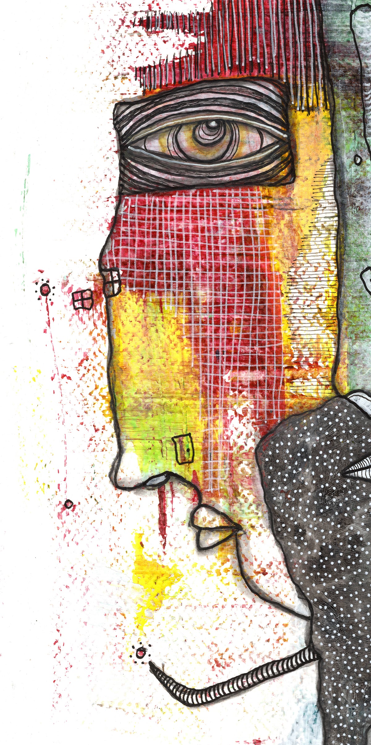 &quot;Wisdom&quot; Original Mixed Media art on Watercolor Paper