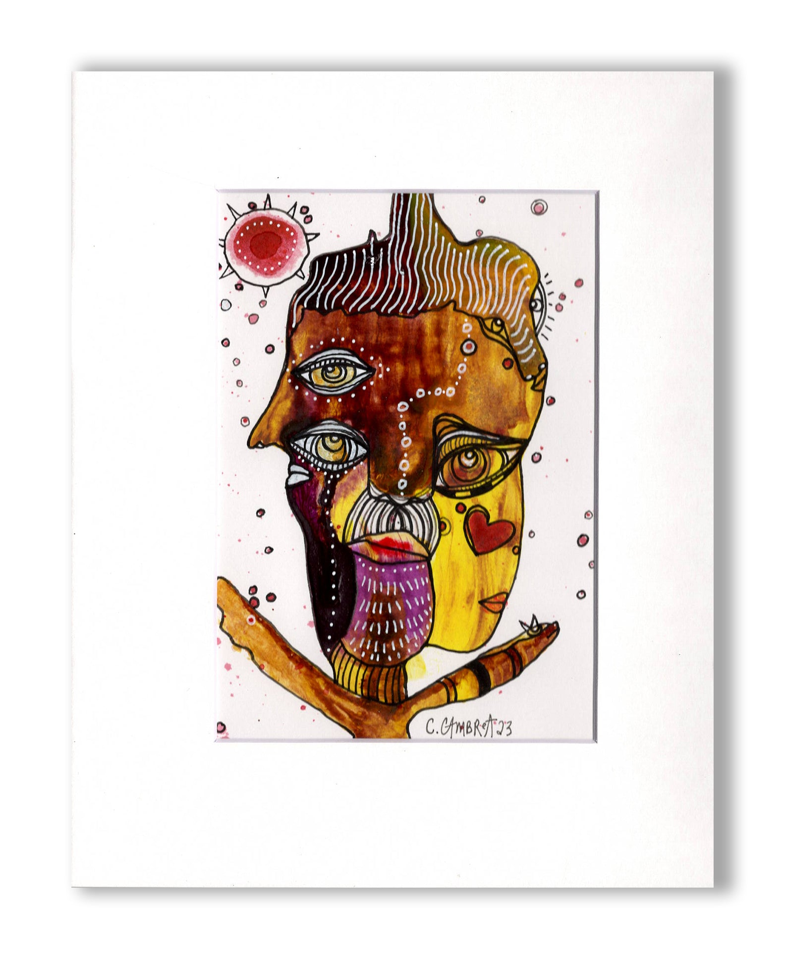 "With Love" Original art on watercolor paper