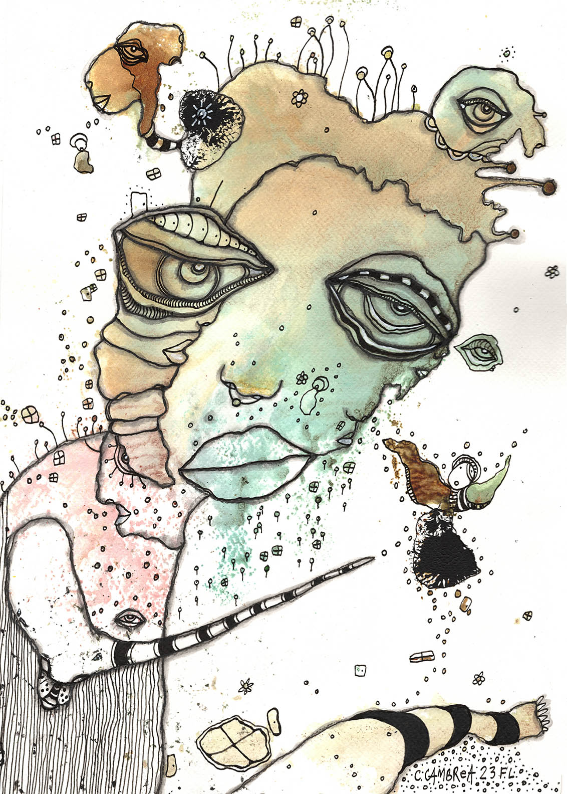 "Found You" Original art on watercolor paper