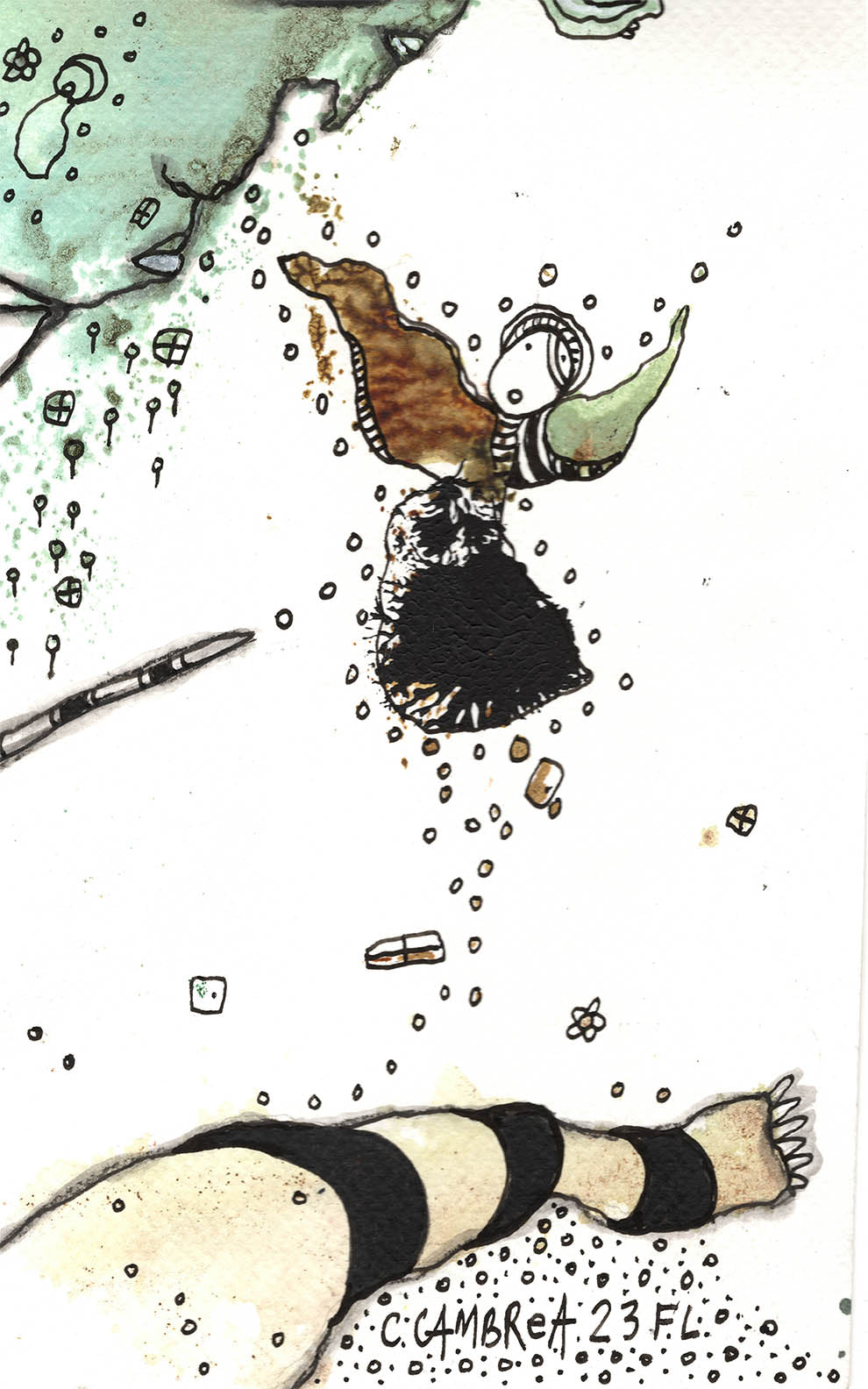 &quot;Found You&quot; Original art on watercolor paper