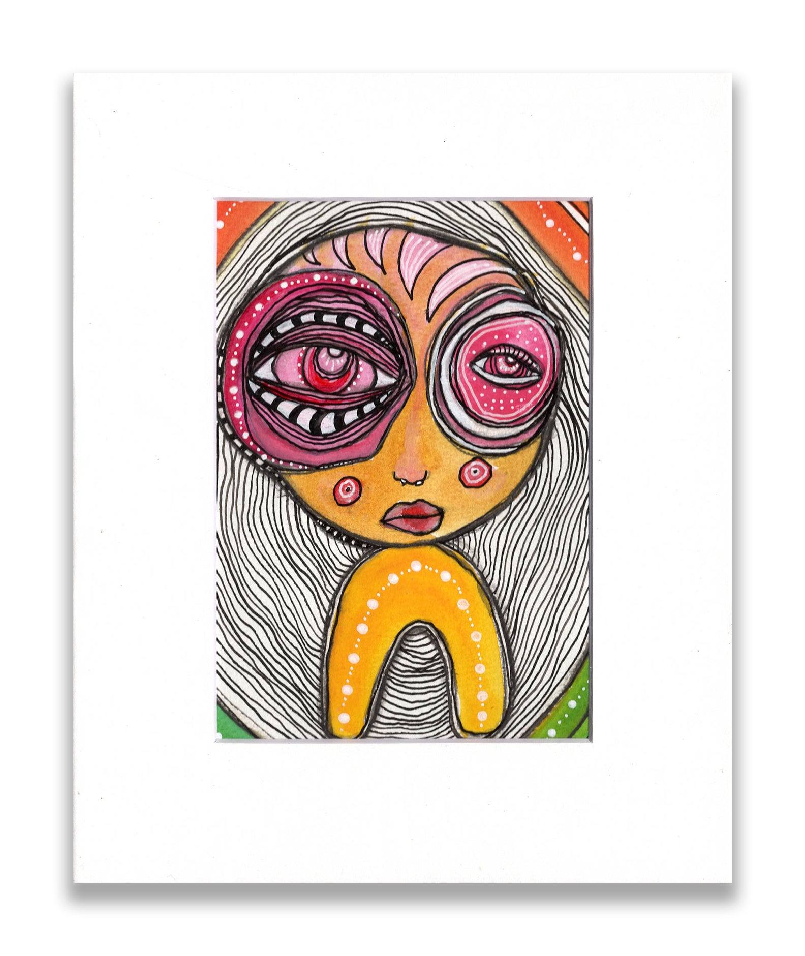 "Twisted Sister" Original art on watercolor paper