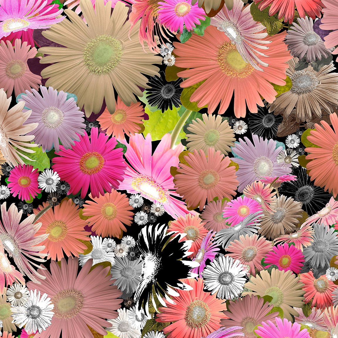 Colorful Floral Throw Pillow