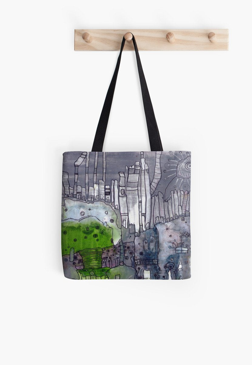 grey days tote bag