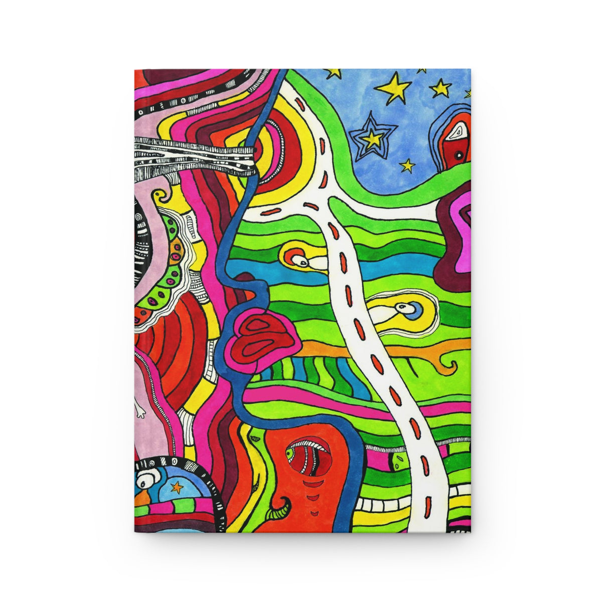 Trippy Psychedelic Colorful Journal &quot;Multi directional&quot;