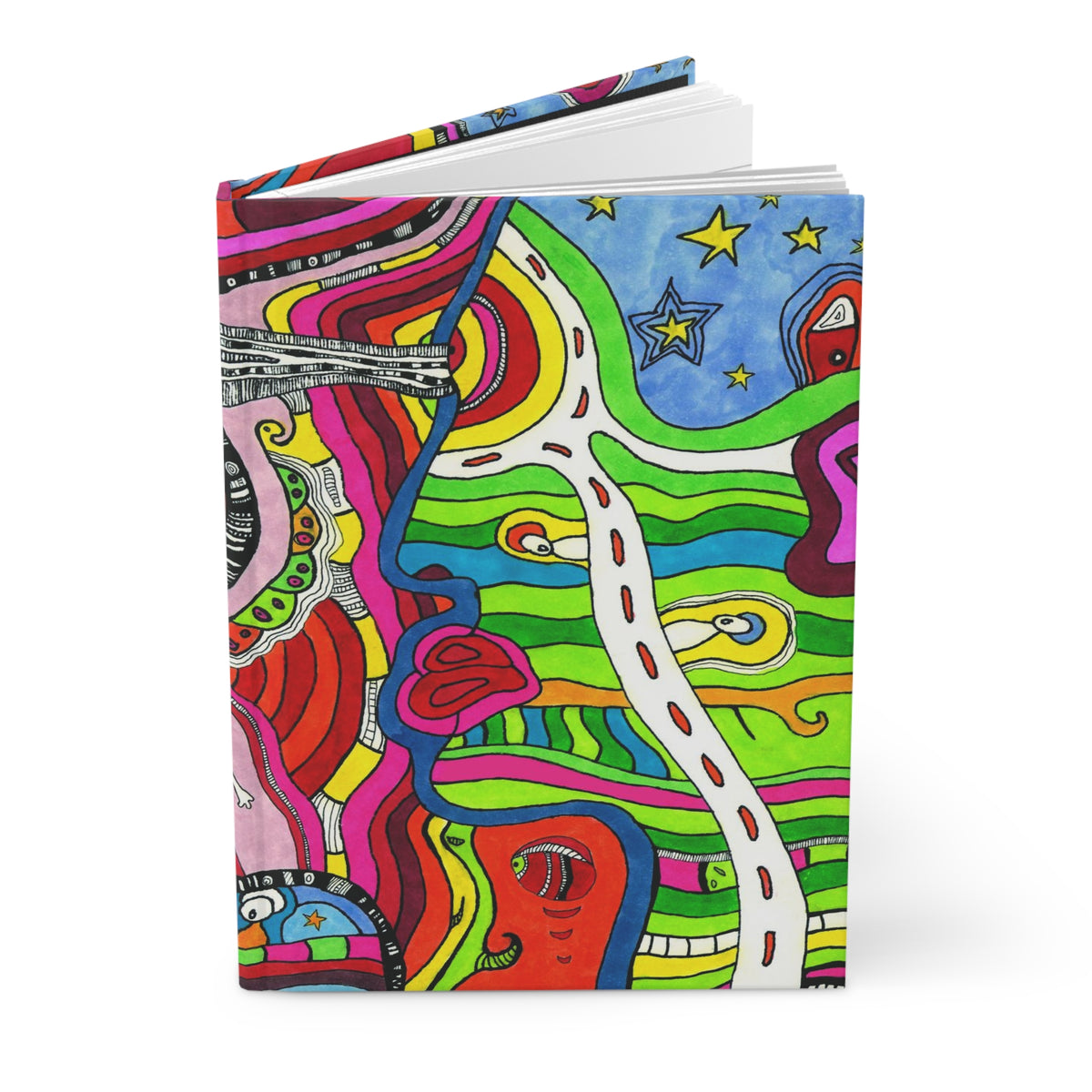 Trippy Psychedelic Colorful Journal &quot;Multi directional&quot;