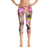 Abstract Capri leggings, Workout Pants 'CFloral 01'