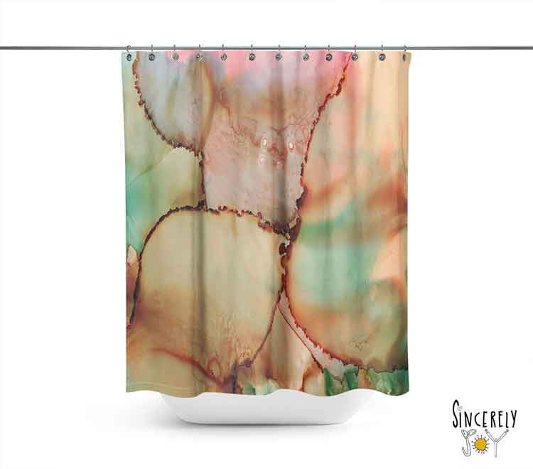 Abstract Shower Curtain 'Abstract Kiss'