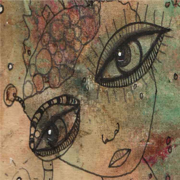 Tote Bag Mixed Media Art &#39;Femme&#39;