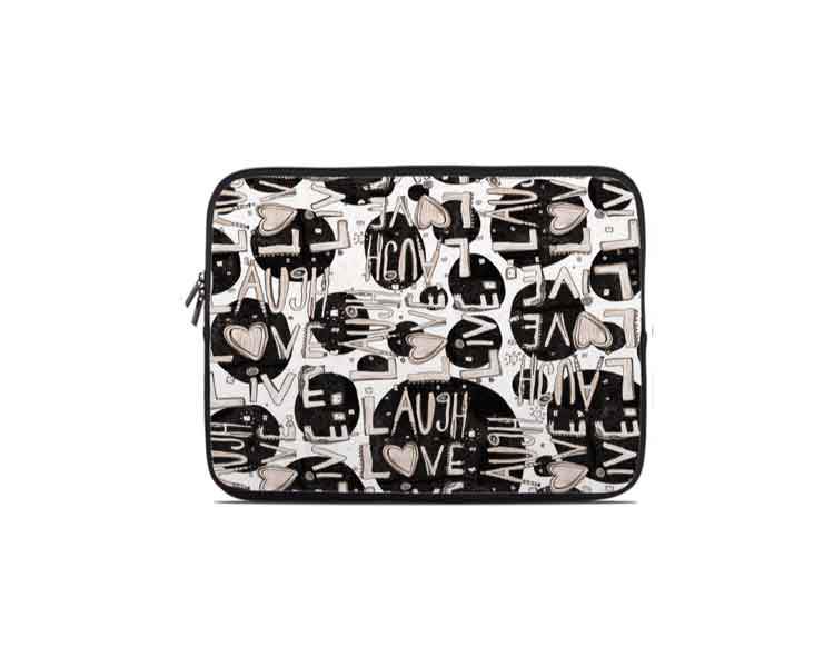 'Laugh. Love. Live. Bubbles' Laptop/Tablet Sleeve