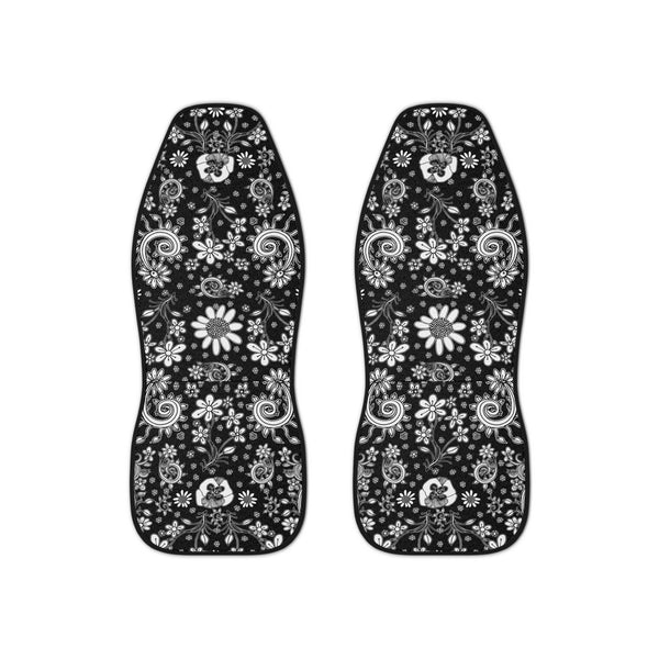 Dreaweet Tropical Flowers Car Seat Covers For Women, Hawaiian Floral Auto Front Seats Protector Fits For Car,SUV Sedan,Truck