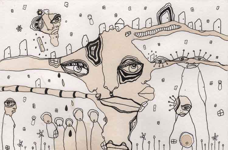 Original Fine Art 'Stained 03'
