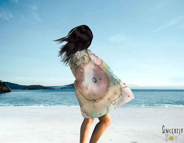 Beach / Bath Towel &#39;Turn Around 2&#39;