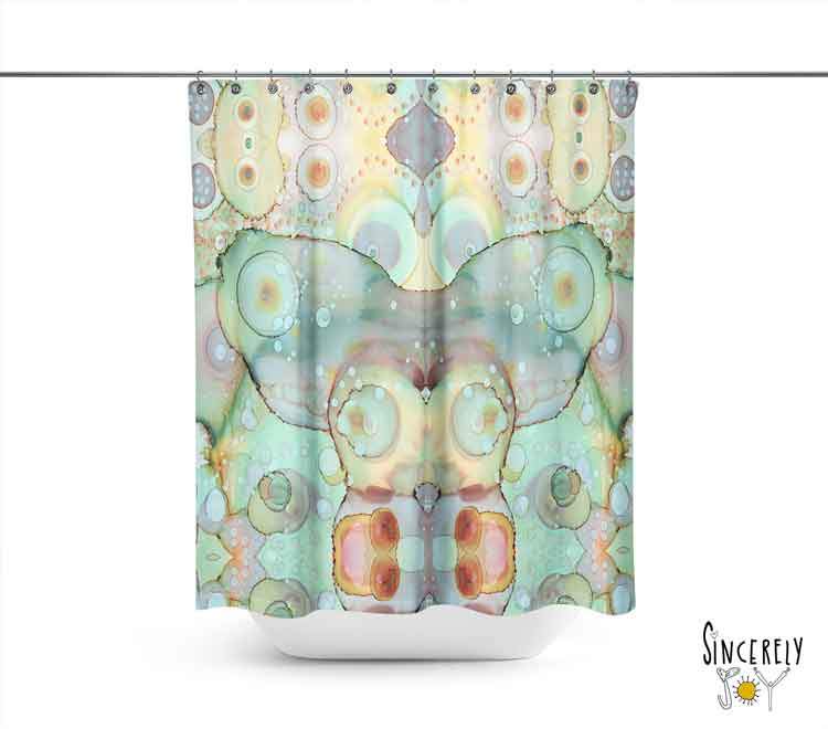 Abstract Shower Curtain &#39;Mermaid Tail&#39;