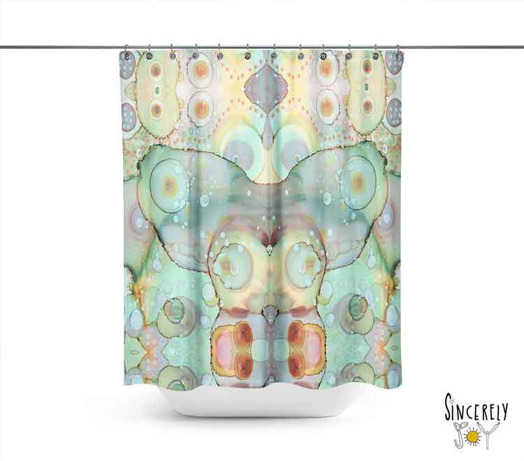 Abstract Shower Curtain 'Mermaid Tail'