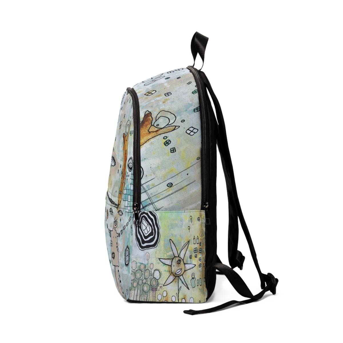 Intuitive Abstract Art Backpack &quot;Growing Together&quot;