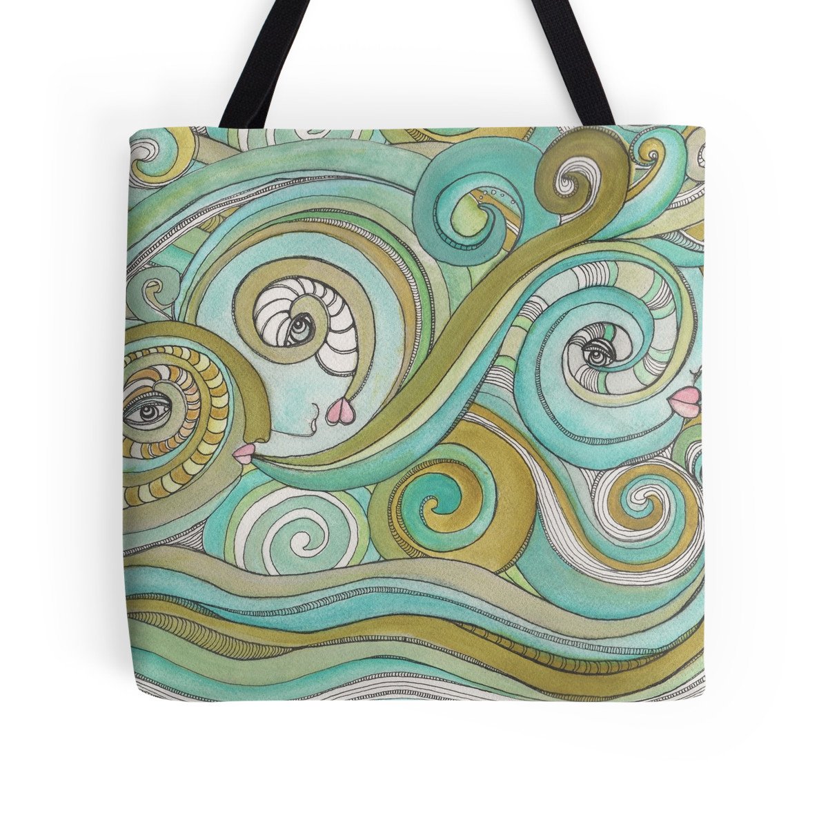 This &#39;Honeydew Ocean&#39; tote bag is featured in the April 2017 issue of Haute Handbags