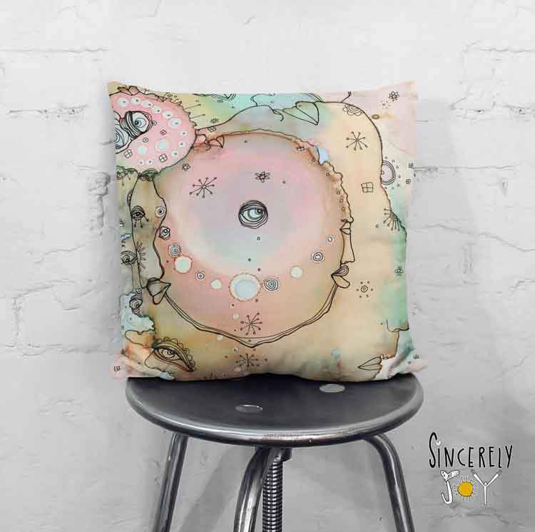 Art Throw Pillow 'Turn Around 5'