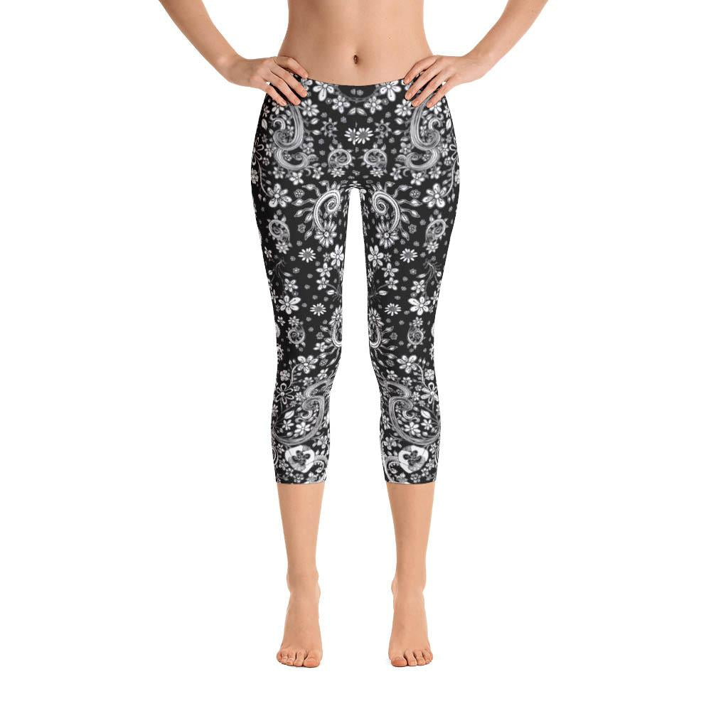 Abstract Capri leggings, Workout Pants 'Multi-Directional' - Sincerely Joy