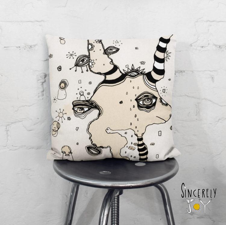 Artist Throw Pillow &#39;Stained 03a&#39;