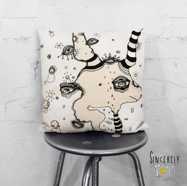 Artist Throw Pillow 'Stained 03a'