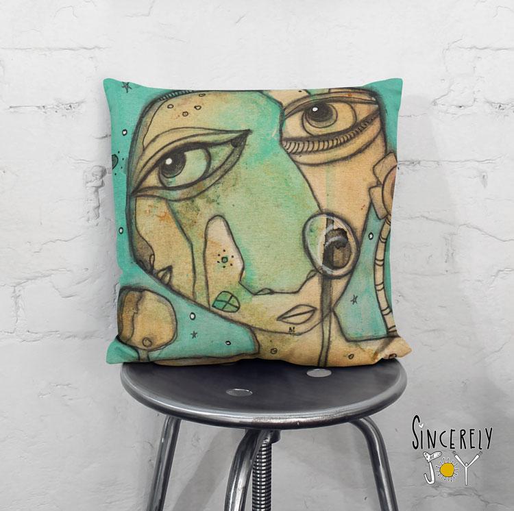 Art Throw Pillow 'Wishful Thinking'