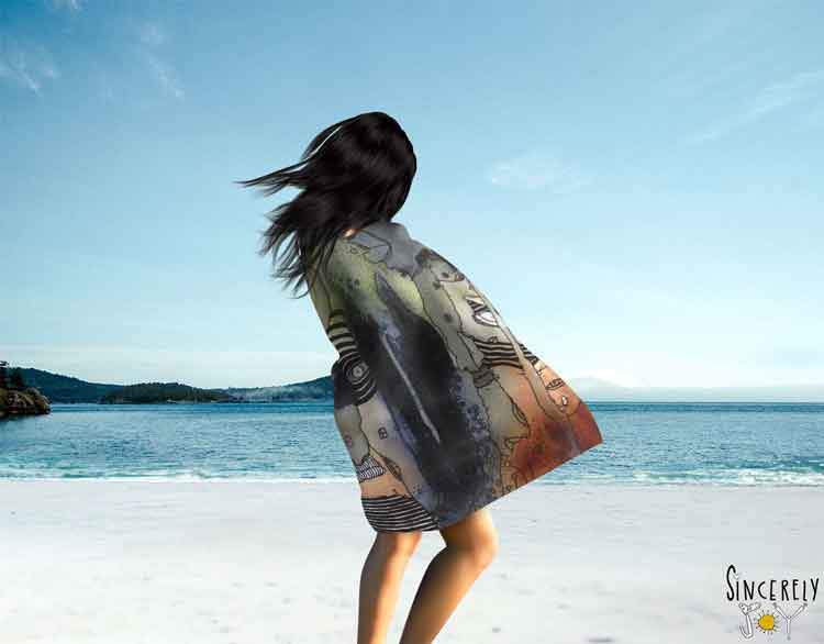 Beach / Bath Towel &#39;Source 1&#39;