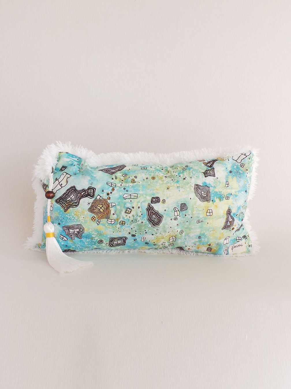 Bohemian style home decor feather pillow