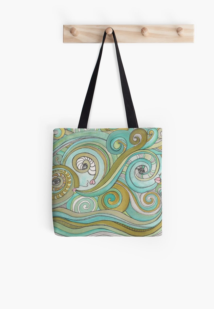 honey-dew-ocean-green-tote-bag