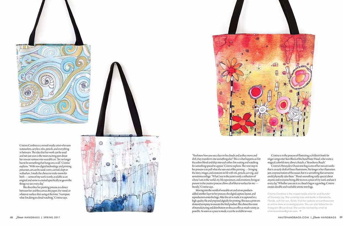 Tote bag &#39;Garden Party&#39; featured in Haute Handbags