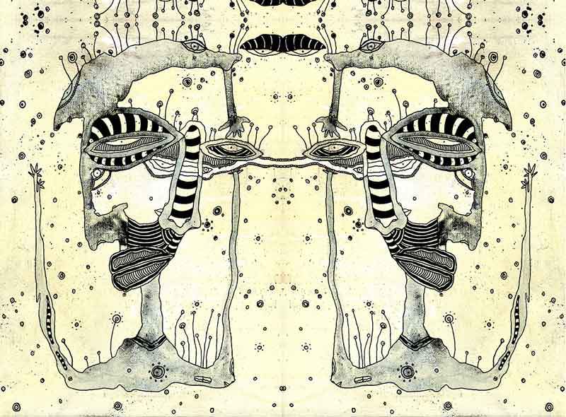 wall art tapestry &#39;ink blot 11&#39;