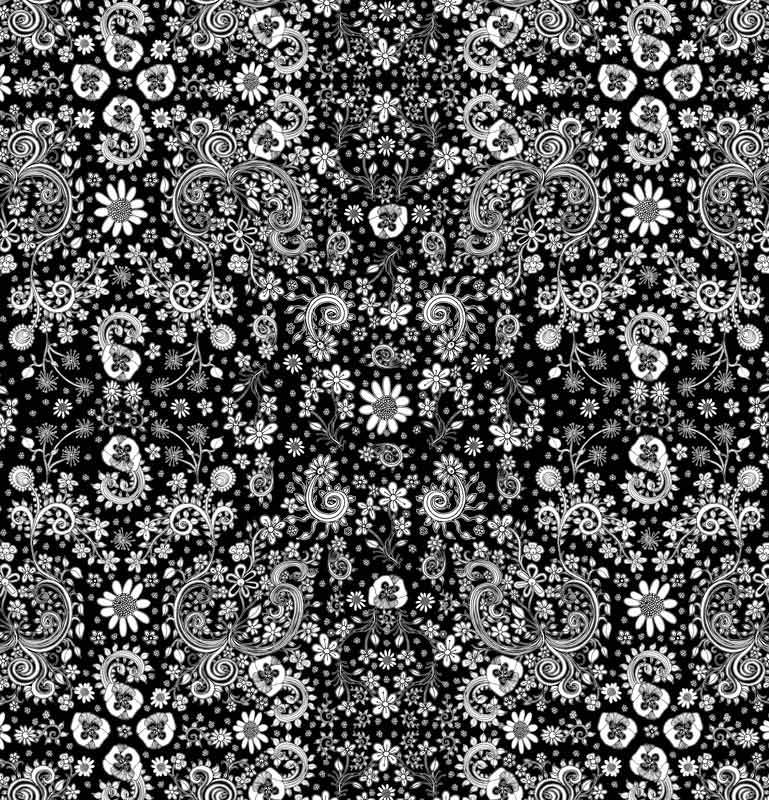 black and white-floral-shower-curtain-1