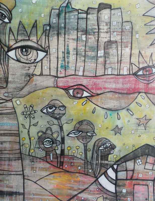 my-sun-and-stars-mixed-media-art