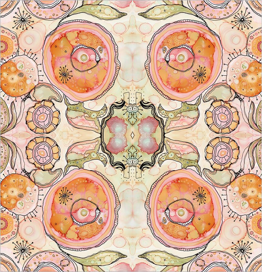 funky floral doodle shower curtain