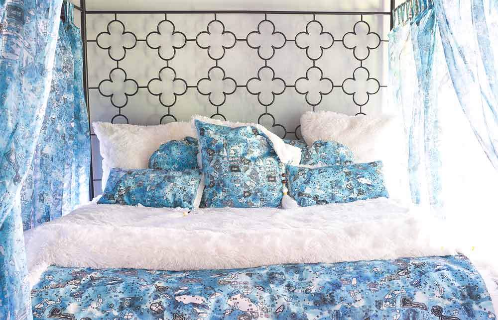 Home decor Blue Sky shag blanket