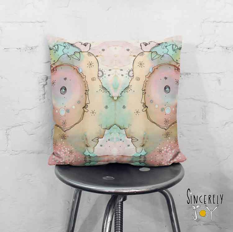 Art Throw Pillow 'Turn Around 4'