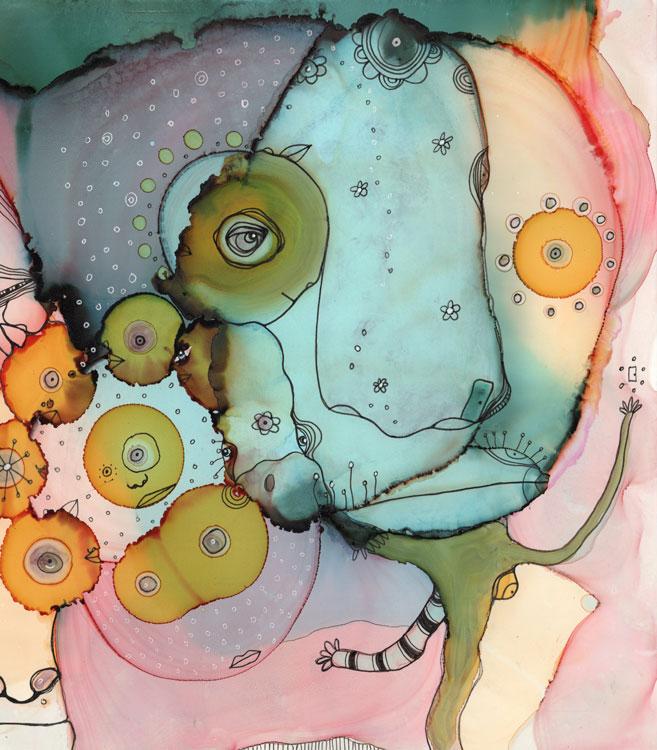 original mixed media art &#39;Dance With Me?&#39;