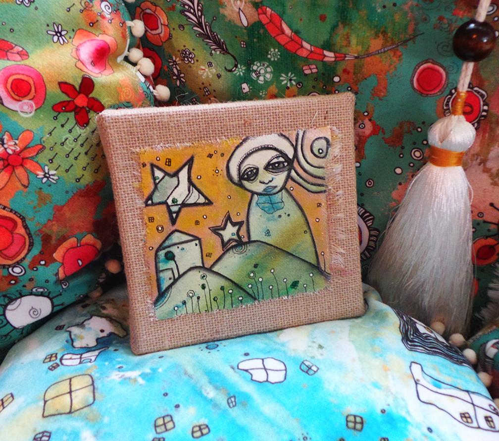 original art burlap