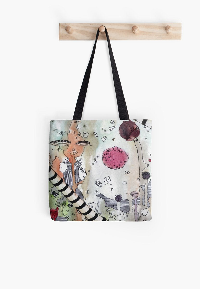 a female hello tote bag b