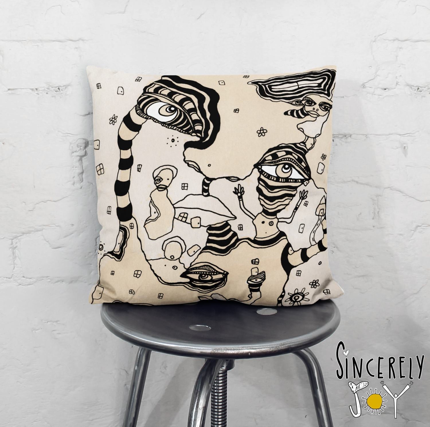 Artist Throw Pillow 'Stained 01'
