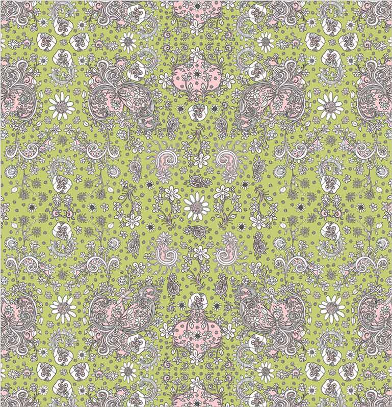 green-pink-hand-drawn-floral-shower-curtains