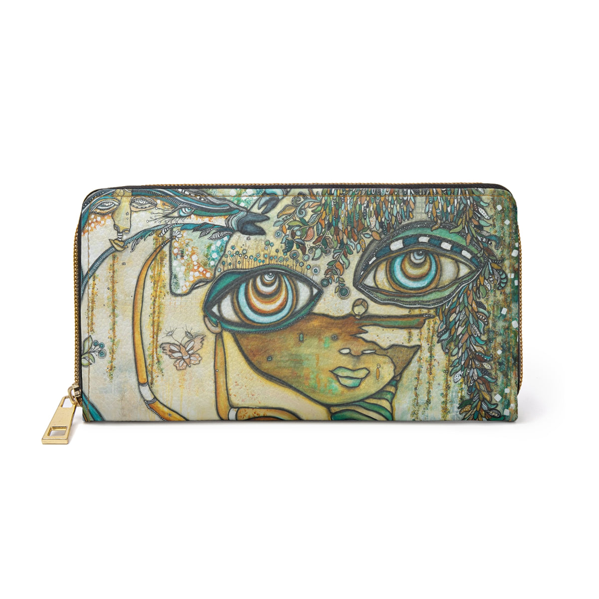 Floral Garden Face Zipper Wallet &quot;Love Bird Garden&quot;