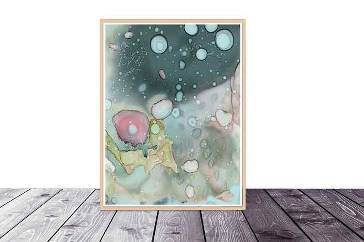 Art Print Download &#39;Organic in Blue 02&#39;