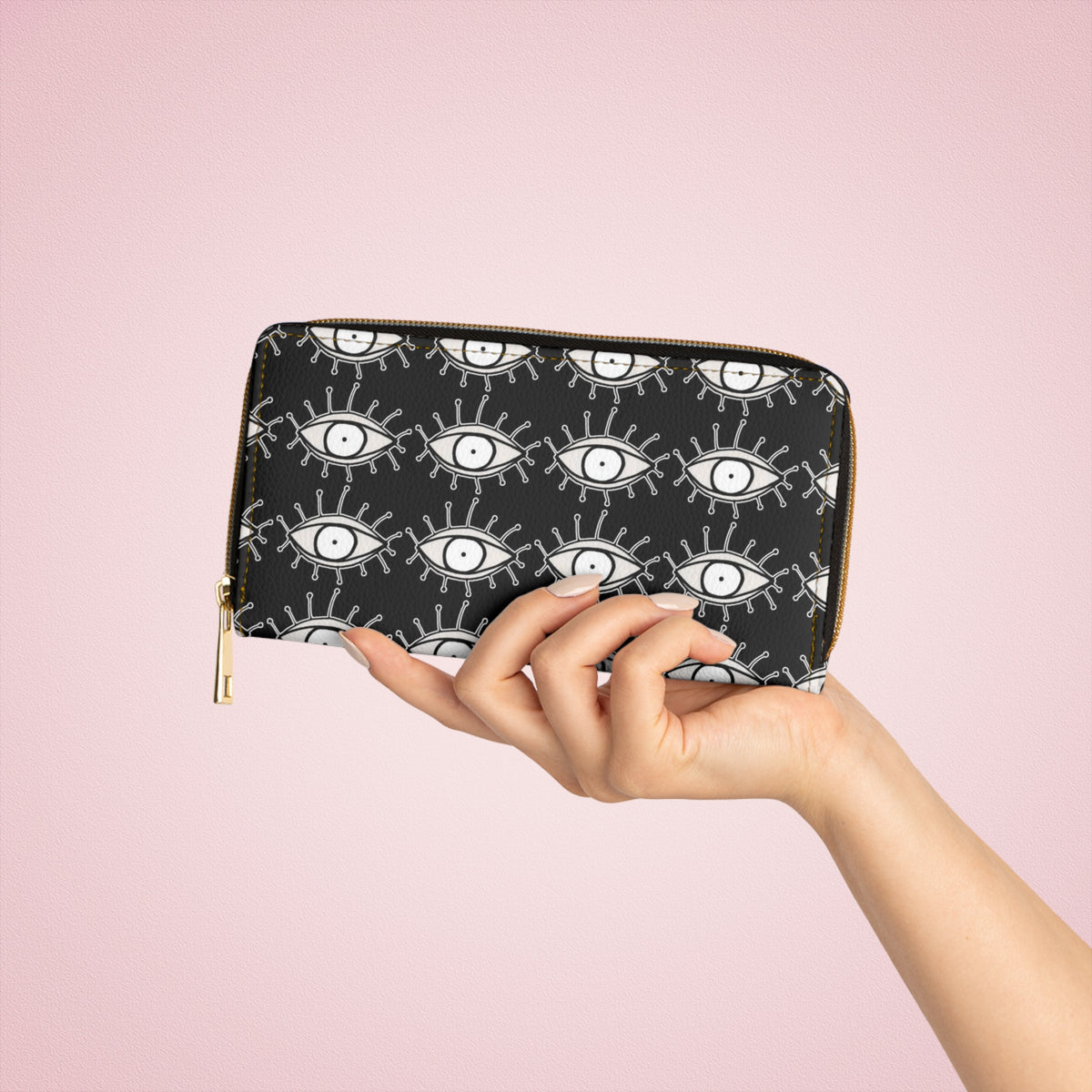 Eyes Pattern Art on Zipper Wallet &quot;Lashes&#39;