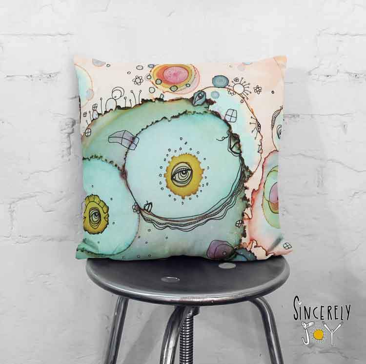 Art Throw Pillow 'I See You 5'