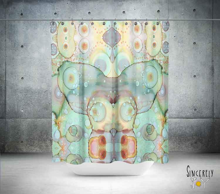 Abstract Shower Curtain &#39;Mermaid Tail&#39;