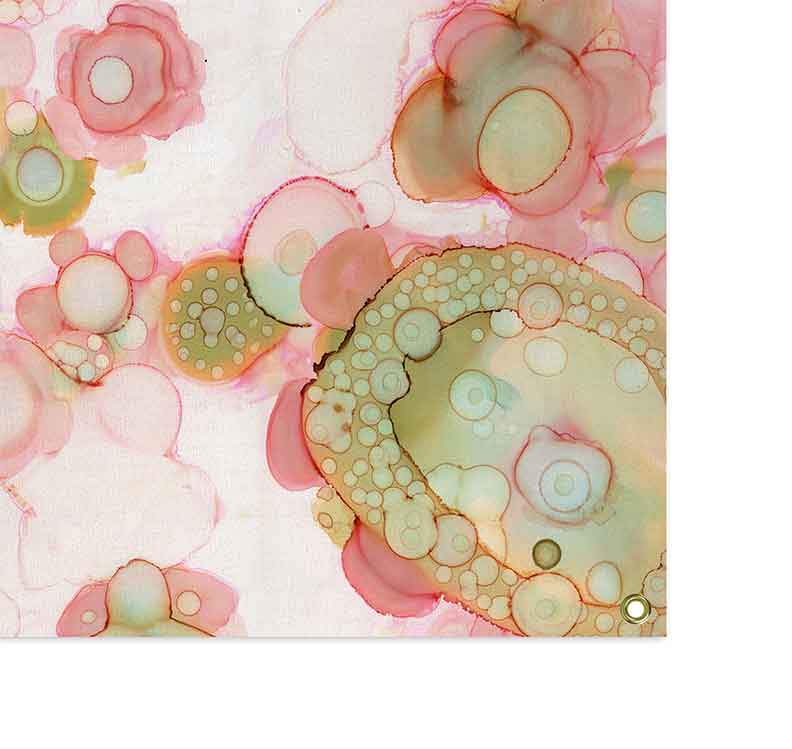 organic in pink tapestry