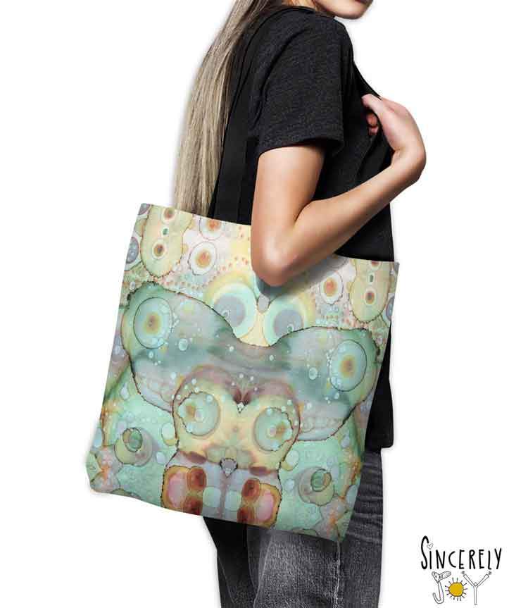 Tote Bag Abstract Art &#39;Mermaid Tail&#39;