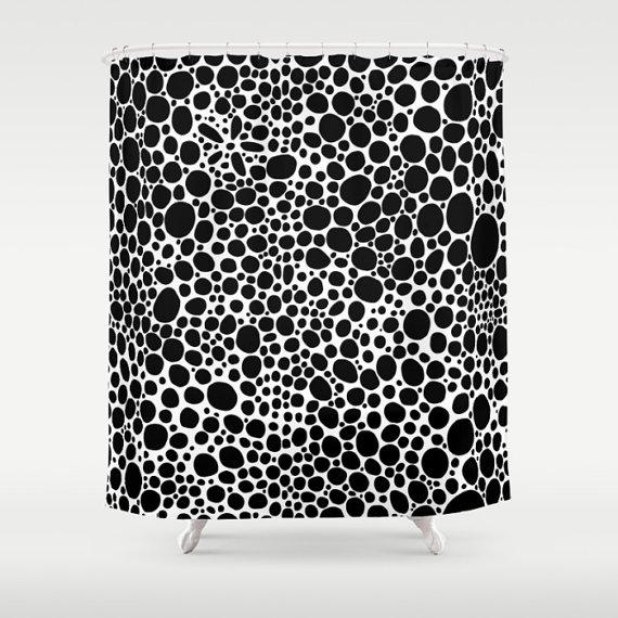 SHOWERCURTAIN-BLK&amp;WTEINVERTED-BUBBLES