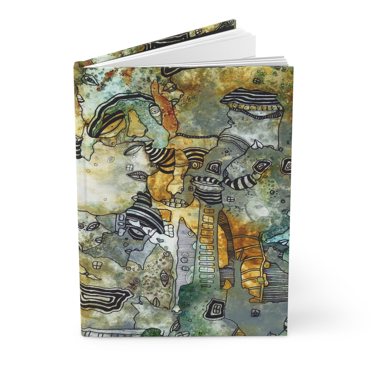 Intuitive Mixed Media Art on Hardcover Journal &quot;Part of Everything&quot;