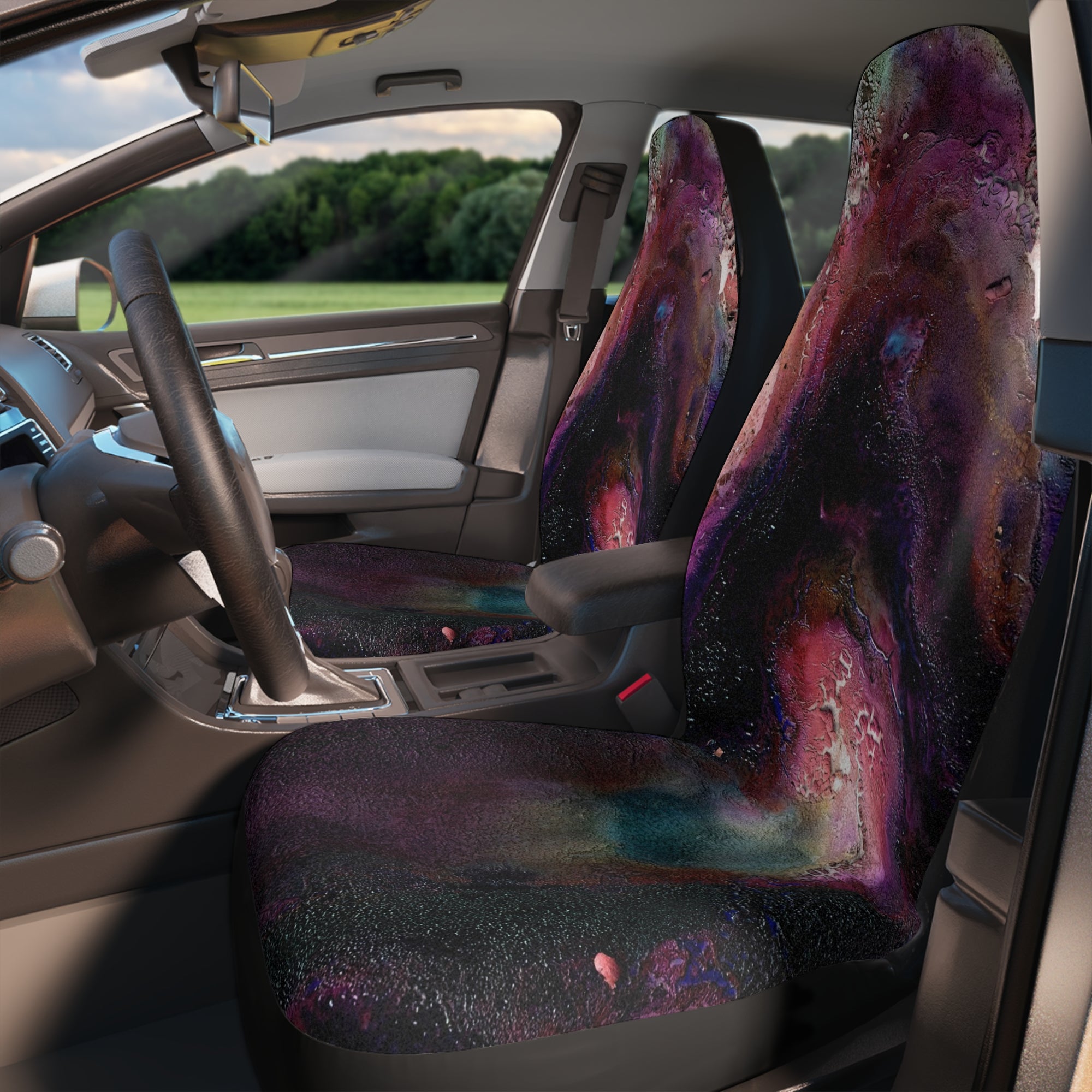 Purple Geode Car Seat Covers "Kaleb Abstract 09"